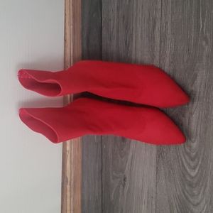 Red sock boots